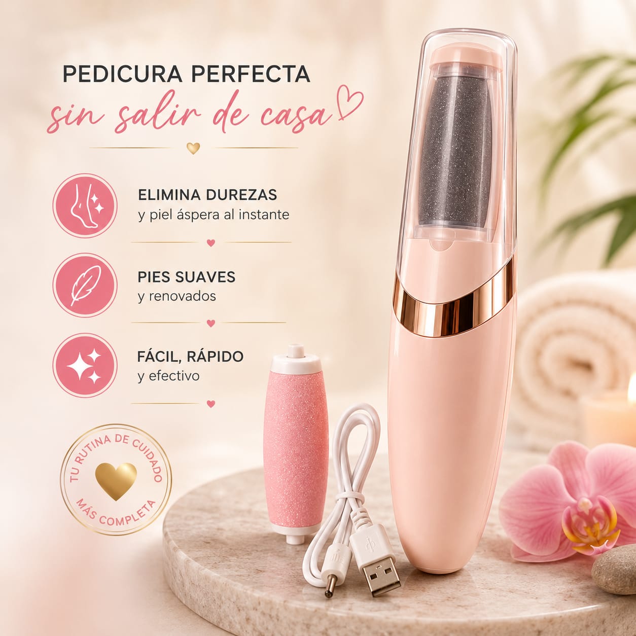 Combo Pies de Seda: Removedor eléctrico + Medias Spa Reutilizable + Crema hidratante Gratis